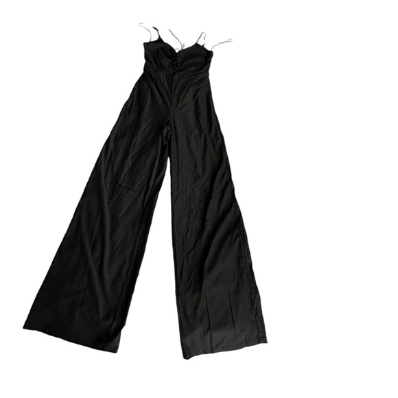 Windsor women's black wide leg romper size medium with spaghetti straps, nwt - Picture 1 of 6